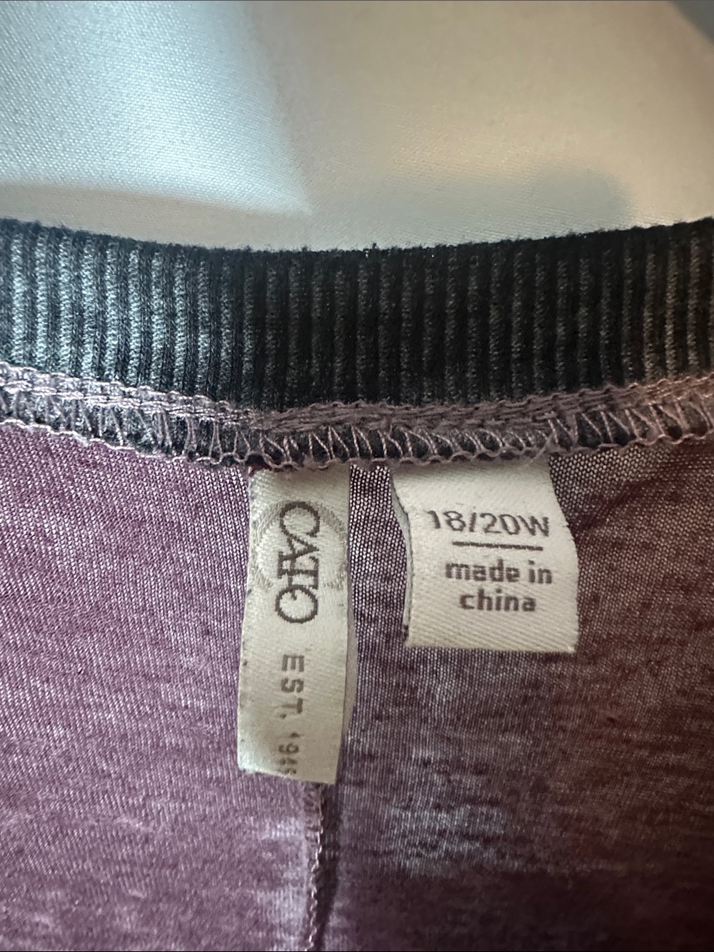 Cato Maroon Top with Black Trim - Picture 2 of 7